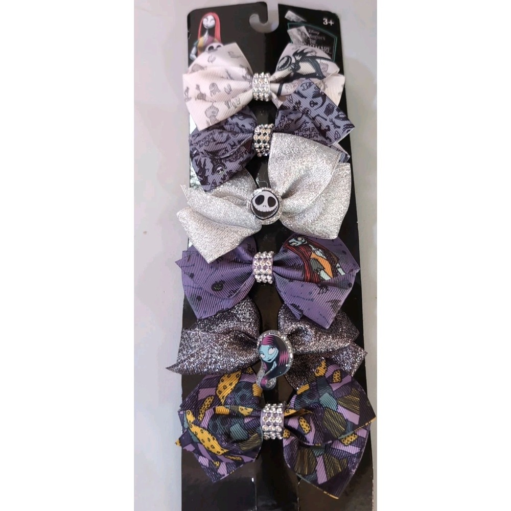 Disney Tim Burton's The Nightmare Before Christmas 6pc. Clip-On Hair Bows Set